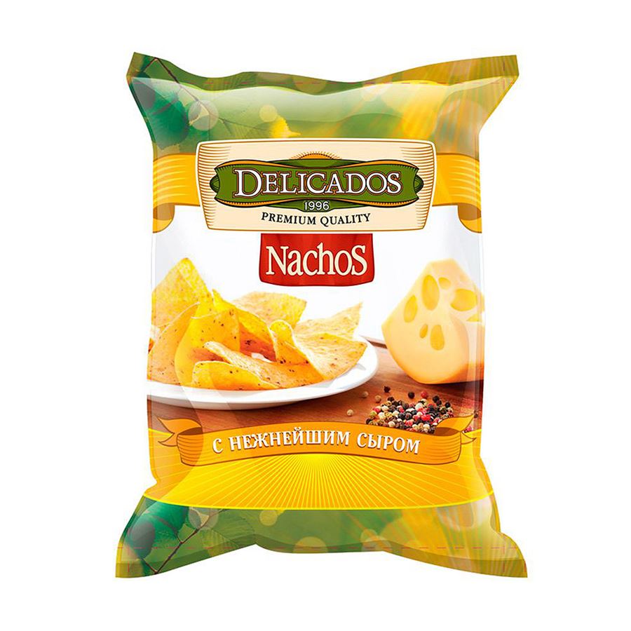 Чипсы DELICADOS Nachos кукурузные с сыром, 150г